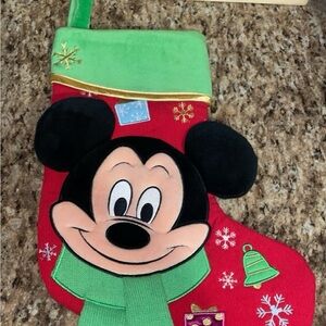 Disney Store Parks 17" Vintage MICKEY  MOUSE Christmas stocking